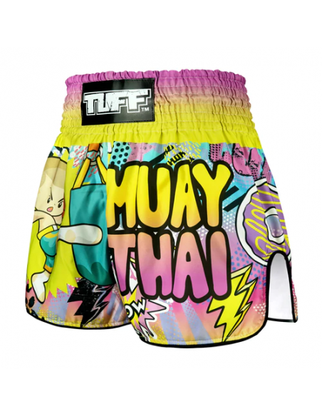 TUFF Muay Thai Boksshort Hooggesneden Retro Stijl "The Savage Boy"  TUFF Muay Thai Boksshort Hooggesneden Retro Stijl "The Savage Boy"