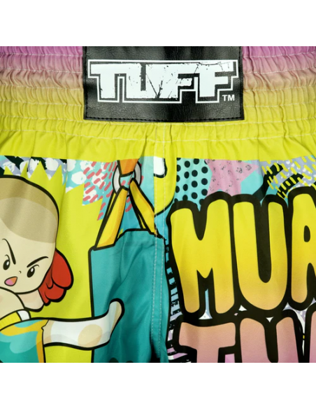 TUFF Muay Thai Boksshort Hooggesneden Retro Stijl "The Savage Boy"  TUFF Muay Thai Boksshort Hooggesneden Retro Stijl "The Savage Boy"
