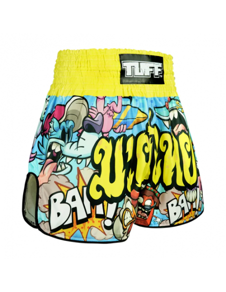 TUFF Muay Thai Boksshort Hooggesneden Retro Stijl "Ready to Rumble"  TUFF Muay Thai Boksshort Hooggesneden Retro Stijl "Ready to Rumble"