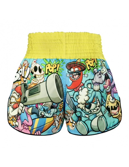 TUFF Muay Thai Boksshort Hooggesneden Retro Stijl "Ready to Rumble"  TUFF Muay Thai Boksshort Hooggesneden Retro Stijl "Ready to Rumble"