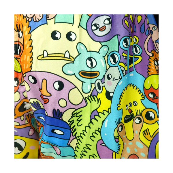 TUFF Muay Thai Boksshort Hooggesneden Retro Stijl "We come in Peace" 