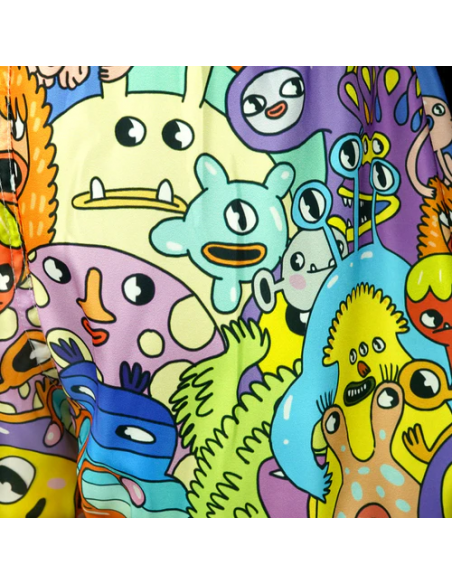 TUFF Muay Thai Boksshort Hooggesneden Retro Stijl "We come in Peace" 