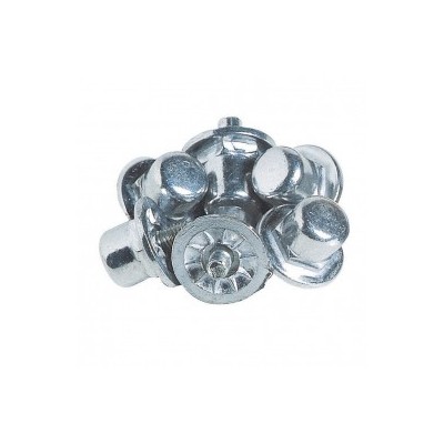 Crampons 18 mm cylindriques aluminium-sachet de 100