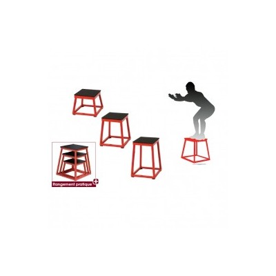 Plateforme de pliométrie - set de 3 plateformes