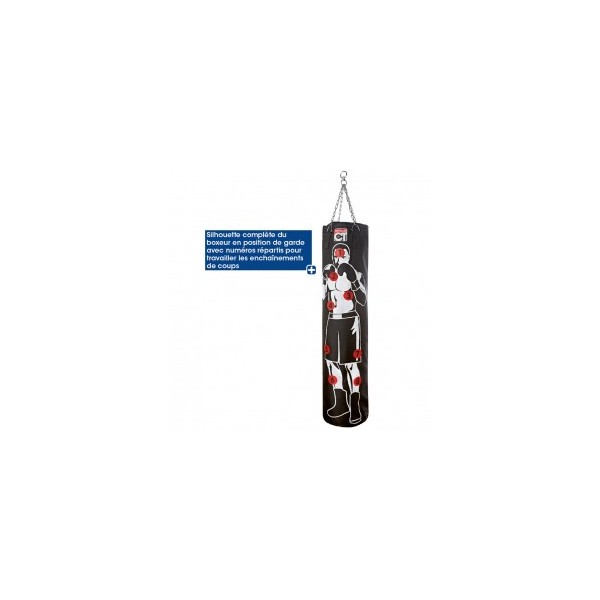 Punching bag with silhouette 