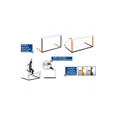 Haie métallique reversible 76/84 cm - par 2