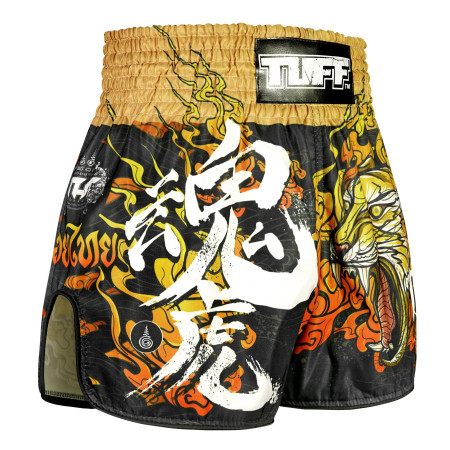 TUFF Muay Thai Boxing Shorts High-Cut Retro Style "Tora Chikara" Power of Tiger  TUFF Muay Thai Boxing Shorts High-Cut Retro Style "Tora Chikara" Power of Tiger