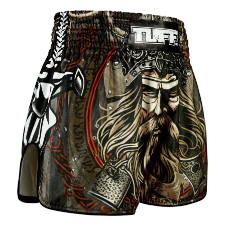 TUFF Muay Thai Boxing Shorts High-Cut Retro Style "Berserker's Fury"  TUFF Muay Thai Boxing Shorts High-Cut Retro Style "Berserker's Fury"