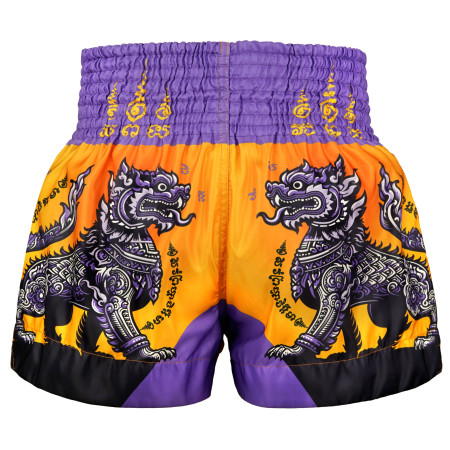 TUFF Muay Thai Boxing Shorts High-Cut Retro Style "The Amethyst King"  TUFF Muay Thai Boxing Shorts High-Cut Retro Style "The Amethyst King"