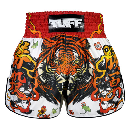 TUFF Muay Thai Boxing Shorts High-Cut Retro Style "Tora Chikara" Power of Tiger  TUFF Muay Thai Boxing Shorts High-Cut Retro Style "Tora Chikara" Power of Tiger