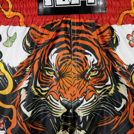 TUFF Muay Thai Boxing Shorts High-Cut Retro Style "Tora Chikara" Power of Tiger  TUFF Muay Thai Boxing Shorts High-Cut Retro Style "Tora Chikara" Power of Tiger