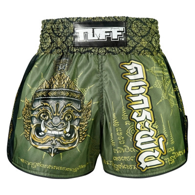 TUFF Muay Thai Boxing Shorts High-Cut Retro Style "The Immortal Yaksa"