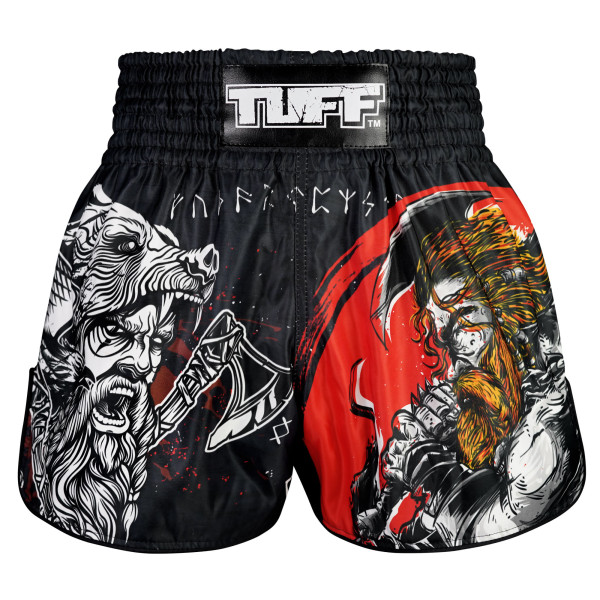 TUFF Muay Thai Boxing Shorts High-Cut Retro Style "The Barbarian" 
