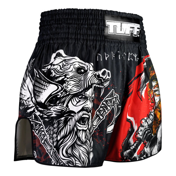 TUFF Muay Thai Boxing Shorts High-Cut Retro Style "The Barbarian"