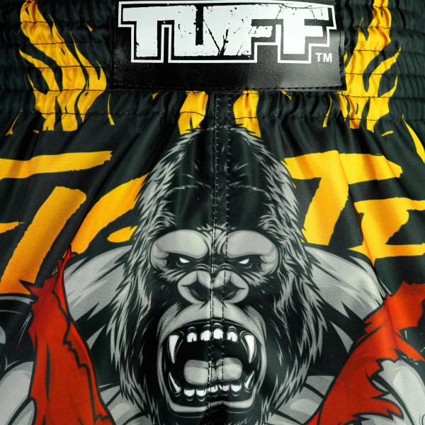 TUFF Muay Thai Boxing Shorts High-Cut Retro Style "The Gigantic Beast"