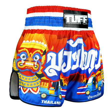 TUFF Muay Thai Boxing Shorts High-Cut Retro Style "Siam in Motion"  TUFF Muay Thai Boxing Shorts High-Cut Retro Style "Siam in Motion"