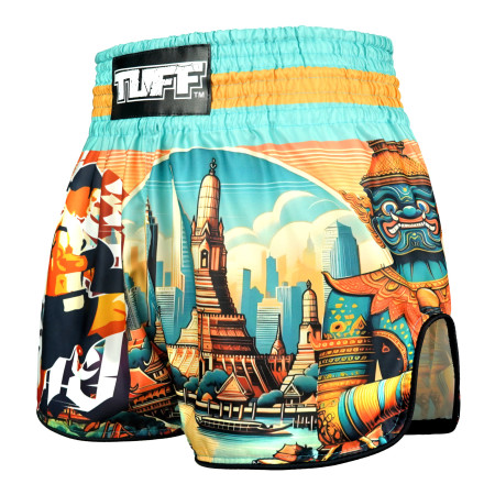TUFF Muay Thai Boxing Shorts High-Cut Retro Style "Legacy of Thailand"  TUFF Muay Thai Boxing Shorts High-Cut Retro Style "Legacy of Thailand"