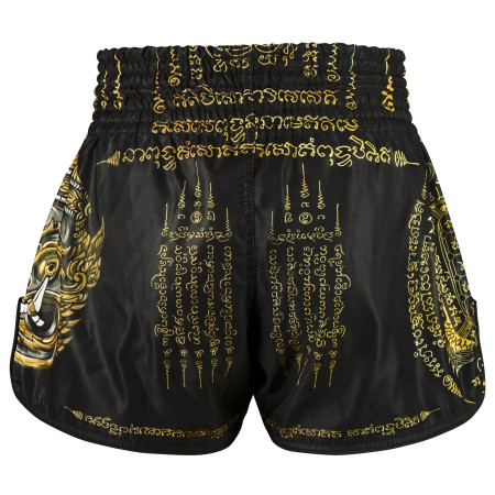 TUFF Short de boxe Muay Thai  coupe haute style rétro « Yaksa Yantra »  TUFF Short de boxe Muay Thai  coupe haute style rétro « Yaksa Yantra »