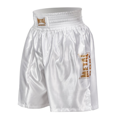 SHORT DE BOXE PRO LINE BLANC OR