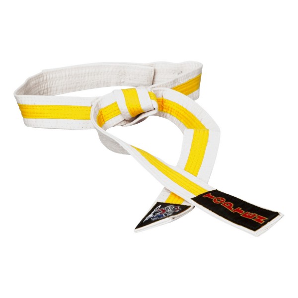 Ceinture Karaté "KAMPFKATZEN" bicolore  