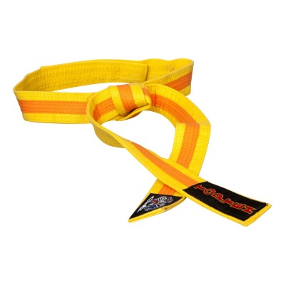Ceinture Karaté "KAMPFKATZEN" bicolore