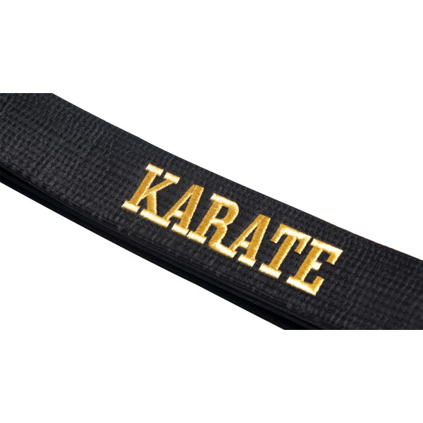 Ceinture brillante de Karaté avec boîte (avec broderie) "KARATE"  