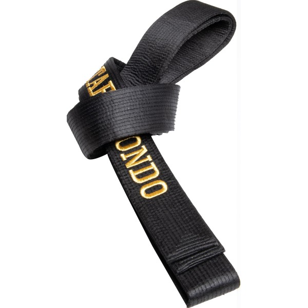 Ceinture brillante de Taekwon-Do avec boîte (avec broderie) "TAEKWONDO"  