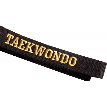 Ceinture brillante de Taekwon-Do avec boîte (avec broderie) "TAEKWONDO"  