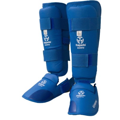 Karate Schienbeinschutz und Spannschutz - blau, Gr. XS