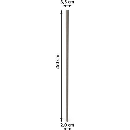 Dragon Pole, chêne rouge 250 cm, conique  Dragon Pole, chêne rouge 250 cm, conique