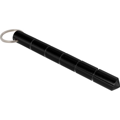 Kubotan avec une pointe en acier robuste - noir