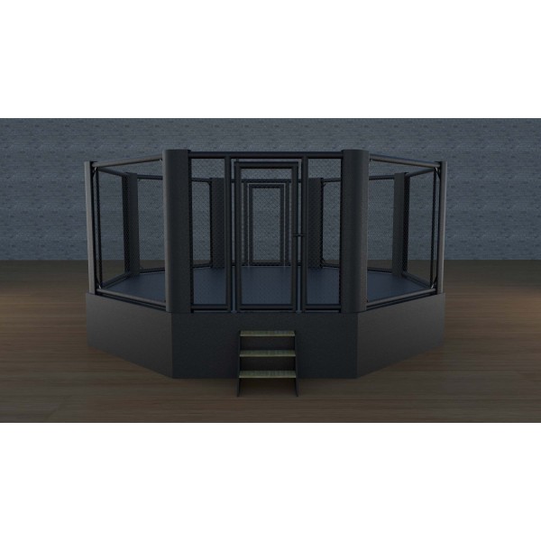 Cage MMA - 23 pouces (7 x 7 m), hauteur au sol 80 cm, longueur du panneau 114,17 pouces (290 cm)-