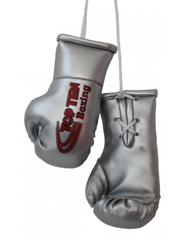 Mini gants de boxe "TOP TEN Boxing" - argent 