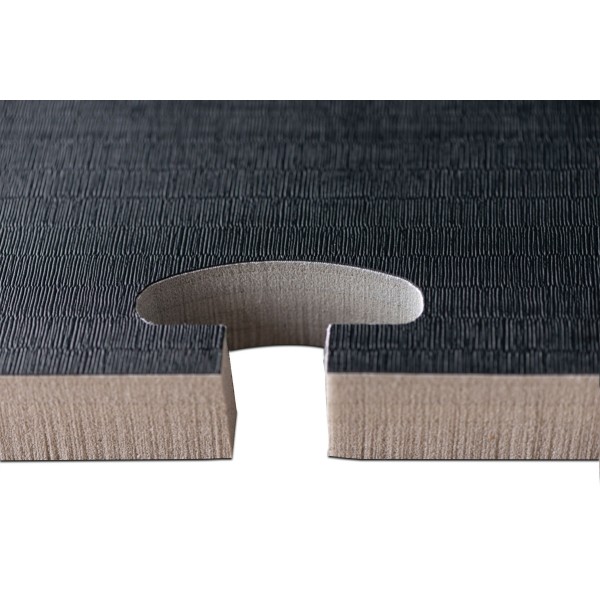 Rouleau de tapis Tatami - noir, 400 cm x 100 cm x 4 cm
