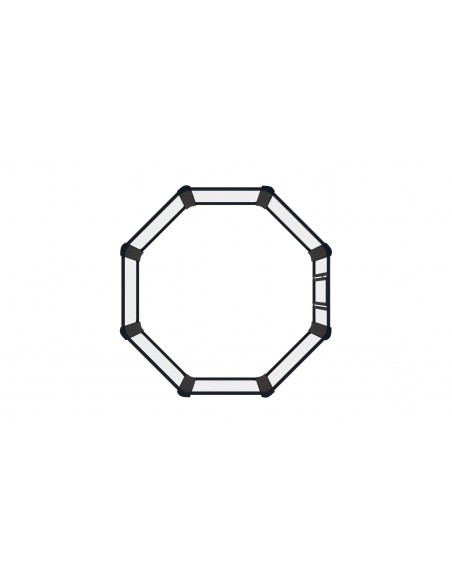 Cage MMA sans fond - 16,5 pouces (5 x 5 m) - Longueur du panneau 81,49 pouces (207 cm) 