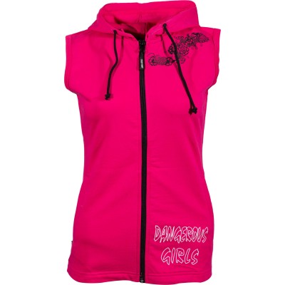 Sweat à capuche sans manches femme "Dangerous Girls"