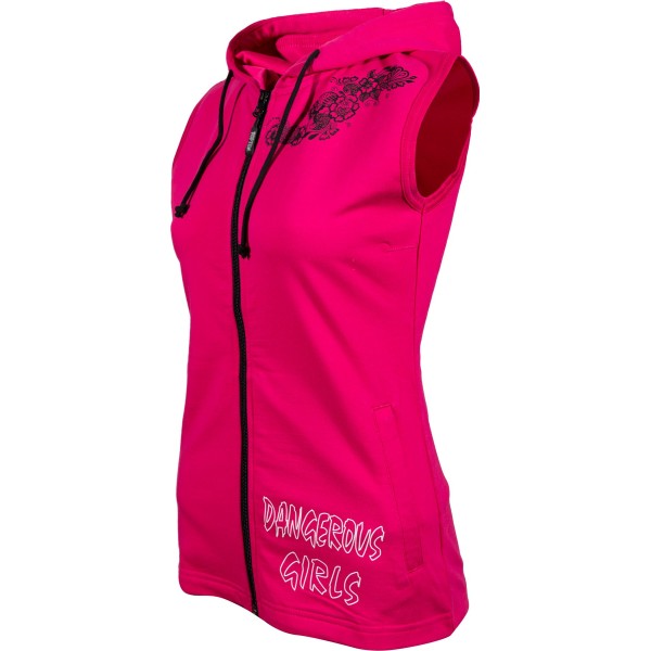 Sweat à capuche sans manches femme "Dangerous Girls"