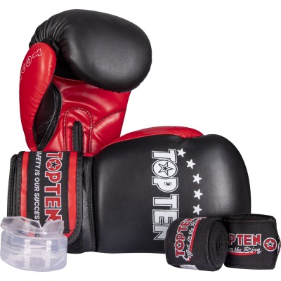 Kit de démarrage de gants de boxe incl. Protège-dents et bandages