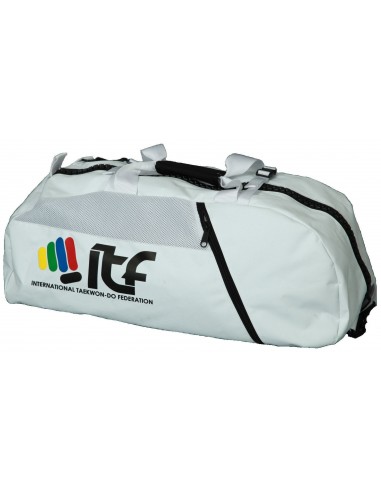 Ensemble sac à dos-sac de sport-sac polochon « ITF » - 55 cm x 29 cm x 27 cm, blanc 