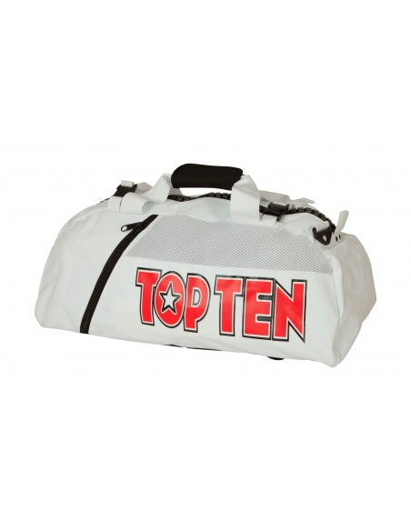 Ensemble sac à dos-sac de sport-sac polochon « ITF » - 67 cm x 36 cm x 33 cm, blanc 
