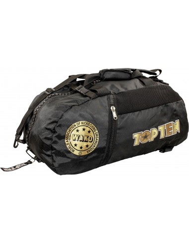 Ensemble sac à dos-sac de sport-sac polochon « WAKO » - 55 cm x 29 cm x 27 cm, noir-or 