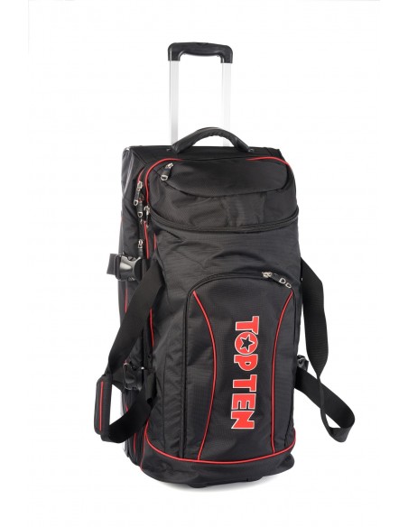 Trolley "Deluxe Travel" Jumbo - 81 cm x 39 cm x 40 cm, noir-rouge 