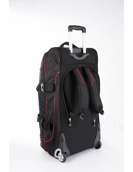 Trolley "Deluxe Travel" Jumbo - 81 cm x 39 cm x 40 cm, noir-rouge 