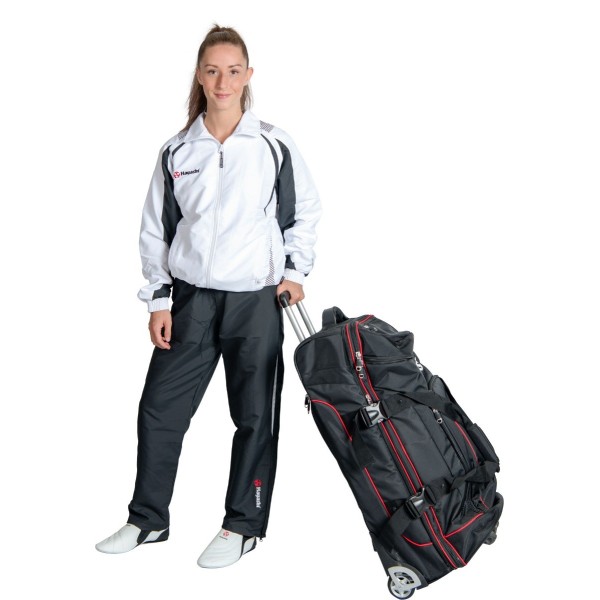 Trolley "Deluxe Travel" Jumbo - 81 cm x 39 cm x 40 cm, noir-rouge