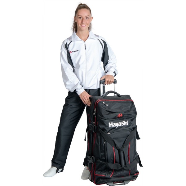 Trolley "Deluxe Travel" Jumbo - 81 cm x 39 cm x 40 cm, noir-rouge
