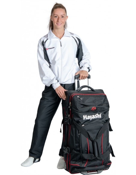 Trolley "Deluxe Travel" Jumbo - 81 cm x 39 cm x 40 cm, noir-rouge  Trolley "Deluxe Travel" Jumbo - 81 cm x 39 cm x 40 cm, noir-rouge