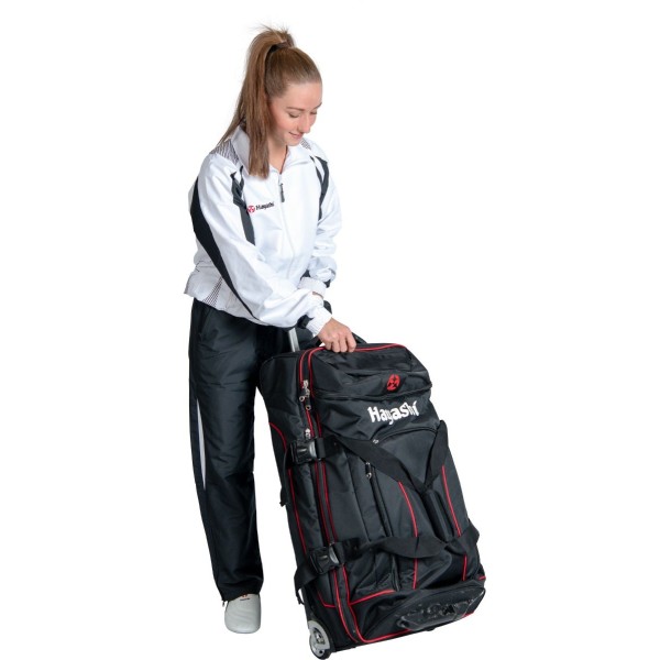 Trolley "Deluxe Travel" Jumbo - 81 cm x 39 cm x 40 cm, noir-rouge