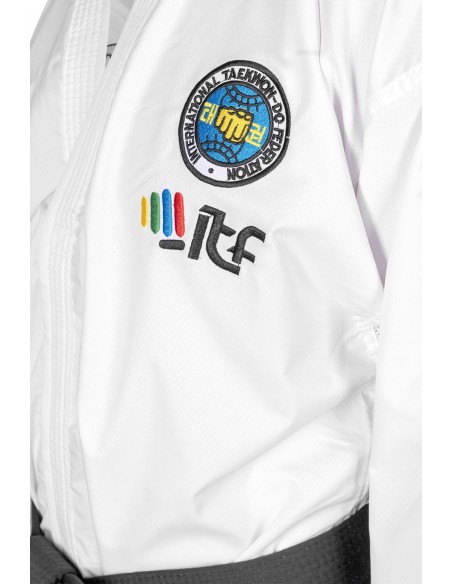 Instructeur de Taekwon-Do Dobok "Premium Gold" (4e - 6e Dan) (approuvé ITF)  