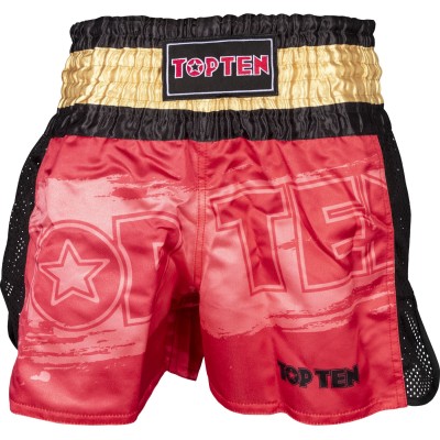Short de kickboxing "Power Ink" - rouge  2