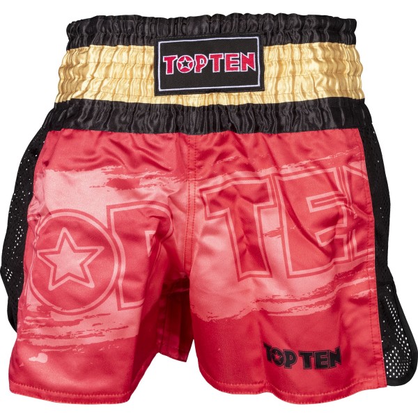 Short de kickboxing "Power Ink" - rouge 